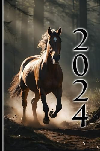 Wochenplaner 2024 im Pferde-Look: Wochenplaner 2024 a5 mit 1 Woche auf 2 Seiten | Jahresplaner 2024 für die Arbeit | Wochenplaner 2024 a5 mit Softcover