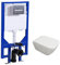 1.14M Concealed Cistern Rimless Square Wall Hung Toilet UF Soft Close Seat