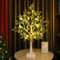 24 LED Artificial Tree Lamp Decor Indoor, DIY Green Tree with LED Lights, Lighted up Tree Lamp USB/Battery Powered with Timer, Fairy Light Spirit Tree for Table Home Wedding Bedroom