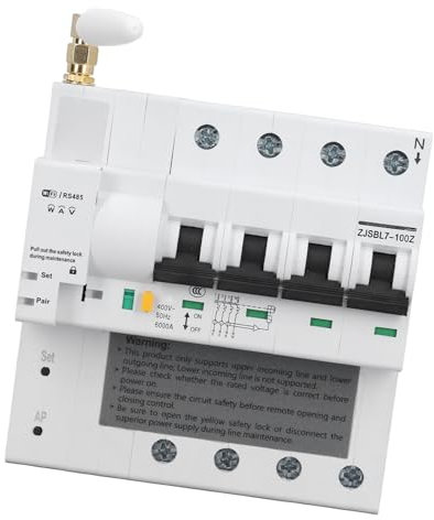 Smart WiFi Circuit Breaker 4P AC400V 63A Tuya APP Fernbedienung Schalter mit Spannung Power Metering Timing Verzögerung