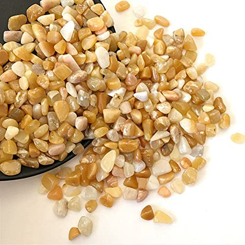 TCYNNQVD 50 g natürlicher Goldener gelber Jade-Kies-Kristallstein-Felsen-Exemplar-Heilungs-Edelstein-Quarz-Kristall-Naturstein-Geschenk Reiki Crystals