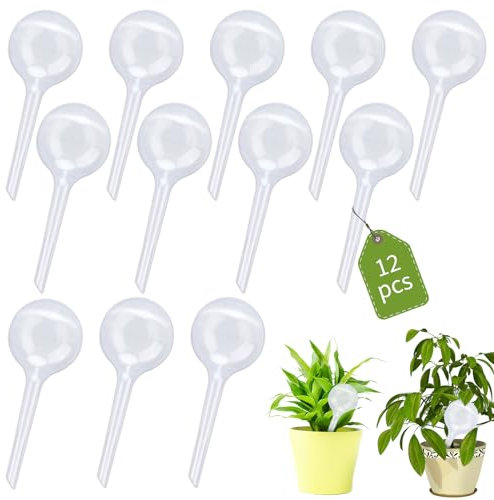 Moorstdel Globi per Irrigazione di Piante, 12 Pezzi Piccoli Globi di Irrigazione, pianta di Acqua Globo per Piante in Vaso, per l'irrigazione delle Piante, Sistema di irrigazione Automatico