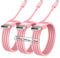 Apple MFi Certified iPhone Lightning to USB Cable - 3Pack, 1Meter, Fast Charging for iPhone 13/12/11 Pro/11/XS MAX/XR/8/7/6s/6/5S/SE iPad - Original Pink