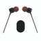 Tune 110 Wired in-Ear Headphones - Black, with Black Velvet Storage Pouch for JBL Tune 110 - iPhones and Android Devices with 3.5MM Port