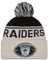 New Era Las Vegas Raiders NFL 2024 Sideline Historic Sport Knit Beige Schwarz Bommelmütze - One-Size