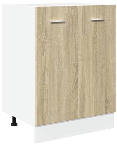 vidaXL Armario Inferior “Lyon” contrachapada Color Roble 40x46x81,5cm