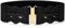 VONMELLI Vintage Dehnbarer Gürtel für Damen, Damen Breite Elastische Taillengürtel für Kleider Mäntel, Mode Damen Gürtel mit goldener Schnalle Schwarz Passt Taillenumfang 76-86cm