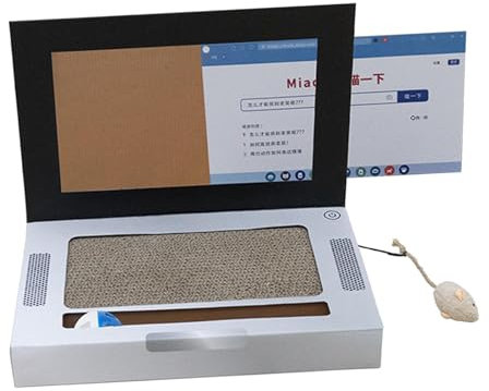 AWHAO Creative Cat Scratching Board - Cardboard Scratcher Pad, Laptop Scratcher, Interactive Toys for Indoor Cats & Kittens Gifts