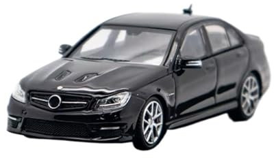 XGFFBAGB 1/64 Für C63 W204 507 Druckguss-Modellauto(Black,with Box)