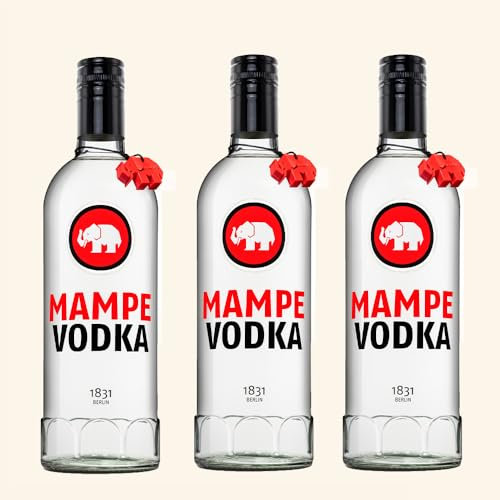 Mampe Wodka | Milder Weizenwodka - fünffach gefiltert | Berlins älteste Spirituosenmanufaktur – Tradition seit mehr als 190 Jahren | 3 x 0,7 Liter | 40% Vol.