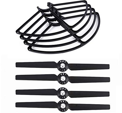 BALTDJL 4 Stück/Passend for Yuneec/Passend for Typhoon Q500 Propeller Requisiten Schutzfolie Prop Stoßstange Crash-Schutz/Passend for Q500 4k Kamera-Drohnen-Schutzteile Ersatzklingen