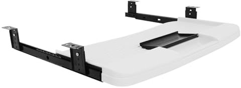 ROMISBABA Bandeja para Teclado Escritorio Cajón Soporte De Oficina Abs y Acero Inoxidable