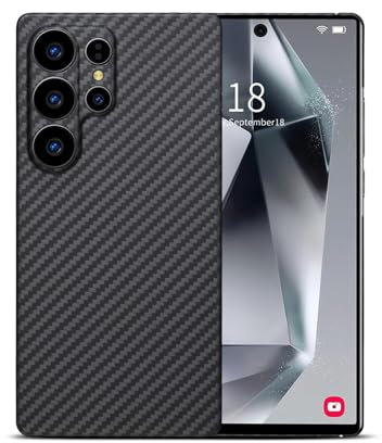 Ultradünne Aramid-Kohlefaser-Hülle für Samsung Galaxy S25 Ultra, Kamera-Vollabdeckungsschutz
