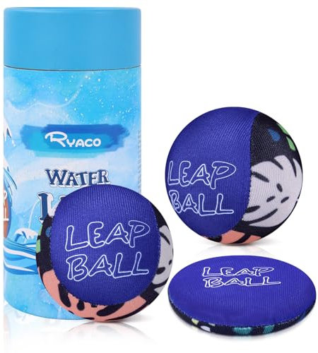 Ryaco Wasserbälle Sprungball – 3 Stück Wasserball Bouncing Ball für Kinder und Erwachsene – Wasserspielzeug Wasserhüpfball für Pool und Meer – Wasserball Kinder Klein Strandball Neoprenball