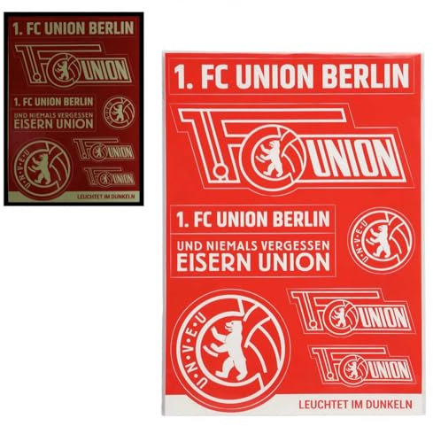 1. FC Union Berlin Aufkleberbogen nachtleuchtend Aufkleber Leuchtaufkleber