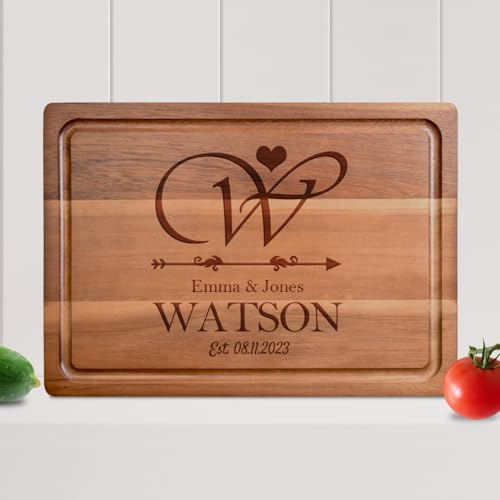 Tagliere rettangolare di legno incisione personalizzata - Tagliere per verdure, frutta, salame - Tagliere da cucina multiuso per tagliare e servire antipasti, pane, verdure, formaggi