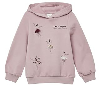 s.Oliver Mädchen Kuscheliger Hoodie mit Artwork Sweatshirt mit Kapuze und Pailletten
