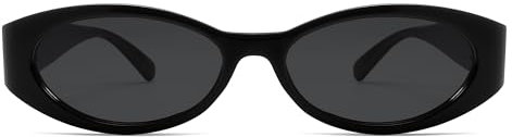 SOJOS Retro Oval Polarisierte Sonnenbrille für Damen Herren Trendy Katzenauge Vintage Y2k SJ2364, Groß