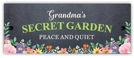 Personalised Plaque Slate House Signs Natural Slate House Numbers Plaques Welcome Sign Door Wall Sign Yard Signs Home Decor Gifts for Outside with Wall Fixings(Design 1)