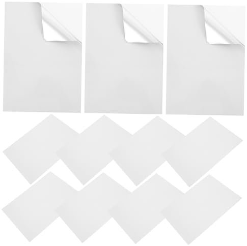 Housoutil 22hojas Papel Autoadhesivo Holográfico Transparente Resistente Para Impresoras Manualidades