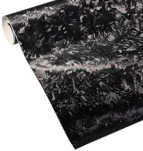 Alvorox - Forged Carbon Autofolie, Matt Schwarz Carbonfolie Geschmiedete Kohlefaser Vinylfolie, Car Wrapping Folie Aufkleber for Auto Styling (30x152cm)