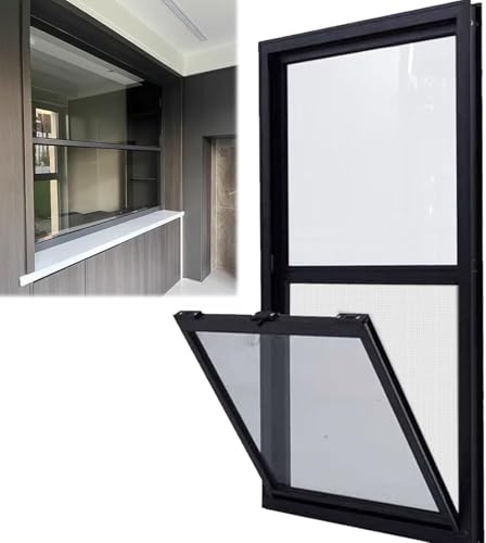 Sicherheits-Fenstergitter für den Außenbereich Aluminium-Schiebefenster als Ersatz for Häuser, 30 40 50 60 80 90 100 cm Breite, for Schuppen, Hütten, Tiny Houses(WxH 10x23 in/25x58cm)