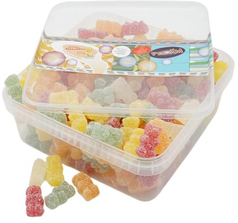 Deine Naschbox | Saure Fruchtgummi Bären | 1kg Naschbox | XL Großpackung für Party, Candybar & als Geschenk - Saftig prickelnder Naschspaß