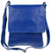 Girly Handbags Womens Genuine Soft Leather Italian Cross Body Messenger Bag Vera Plelle Shoulder Bag Flap Zipper (Royal Blue)