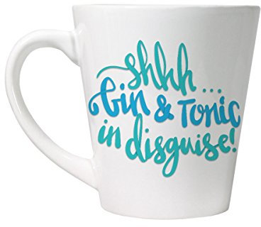Grindstore Latte-Becher Shhh Gin & Tonic In Disguise weiß