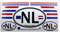 Set mit 9 niederländischen Flaggen und NL-Auto-Landschild, laminierte Aufkleber, MioVespa-Kollektion