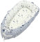 PB-SOAR 2-seitig 100% Baumwolle Babynest Nestchen Babybett Babykokon Reisebett Kuschelbett mit herausnehmbarer Matratze, multifunktionale Bettverkleinerung für Babys und Säuglinge (Muster 8)
