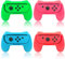 FYOUNG Grip für Joy Con Switch & Switch OLED Modell, [4 Pack] Comfort Controller Griff Halterung Zubehör Kompatibel mit Nintendo Switch & Switch OLED - Rot/Blau/Grün/Pink