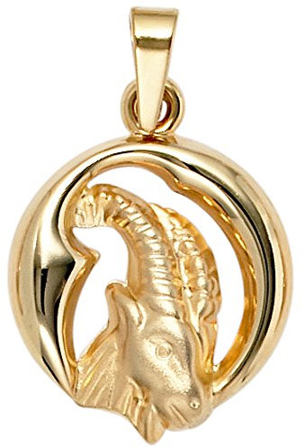 Jobo Sternzeichen-Anhänger Steinbock aus 9 Karat 375 Gold