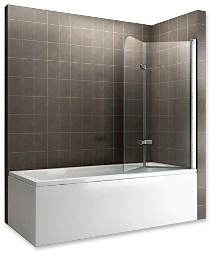 SANIVERRE BALY Pare-Baignoire en Verre 6 mm Transparent 100 x 140 cm