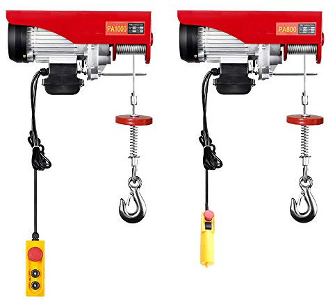 800Kg/1000Kg Seilwinde Elektrisch Seilhebezug Seilzug Motorwinde Kran Winde 220V Mit Automatische Bremsfunktion (Tragfähigkei: 1000KG)