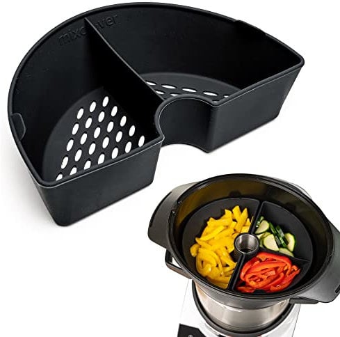 Mixcover Garraumteiler (viertel) für Bosch Cookit Dampfgarraum - zum Aufteilen des Garraums, Dampfgarteiler kompatibel mit Bosch Cookit viertel