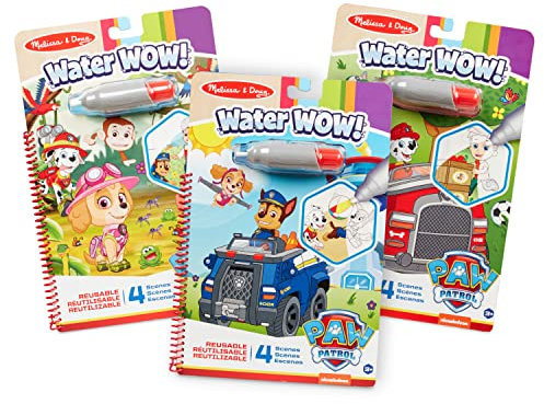 Melissa & Doug PAW Patrol La Pat' Patrouille Water Wow Bundle | paquet de 3 | Bloc d'activités à révélation à l'eau | Jeu créatif