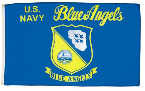 AZ FLAG - Drapeau Blue Angels Navy US - 90x60 cm - Drapeau Marine Américaine - Usa 100% Polyester Avec Oeillets Métalliques Intégrés - Pavillon 50 g
