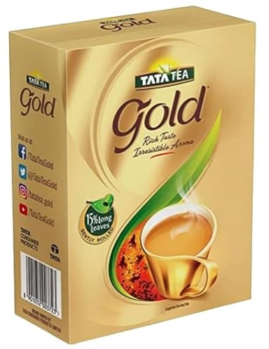 Tata Tea Gold 900 g – Mélange de feuilles d'or de thé frais – Or fort et riche