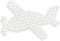 HAMA - Plane Plate - Iron-On Beads - Midi Size - Craft