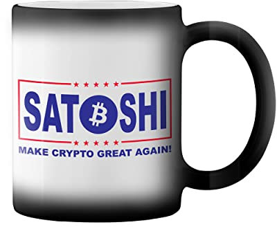 Satoshi Nakamoto Bitcoin Make Crypto Again Black Magic Tasse Mug
