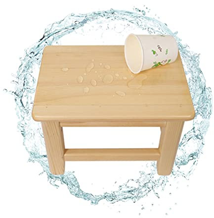 XJHOME Holz Hocker Sitzhocker, Schemel, Tritthocker Badezimmerhocker Massivholzhocker Badhocker rutschfeste wasserdichte Dusche Hocker Bank, Holz Spa Bad Organizer Hocker, Ecke Badezimmerstuhlsitz