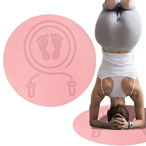 Tapis de corde à sauter – Tapis d'entraînement rond, antidérapant pour entraînement, cardio, salle de sport à domicile, épais et léger, idéal pour l'intérieur et l'extérieur du béton A/a