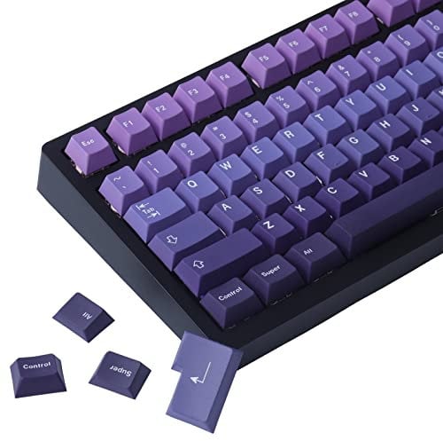 Keycaps PBT Keycap 126 Tasten ISO&ANSI Layout Cherry Profil Dye-Sublimation Keycaps Set für Gateron Cherry MX Switch Mechanische Tastatur