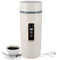 Wasserkocher Reise Wasserkocher 220V 350ml Schneller Wasserkocher Doppelschichtige Edelstahl-Thermoskanne für Milch, Kaffee und Teezubereitung (300W Weiß)
