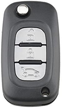 HooRLZ Renault Schlüsselgehäuse – 3 Tasten Clio, Master Key Fob Ersatz für Renault Clio, Vivaro, Master, Traffic, Kangoo, Megane, Laguna, Modus