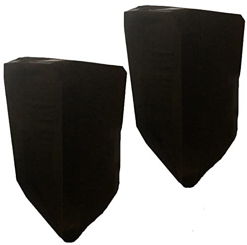 Skyour Black 10/12/15 PA DJ Speaker Cover 2pcs Scrim Stretchy Speaker Cover for Wedding Church Club (RSC128W) (1)