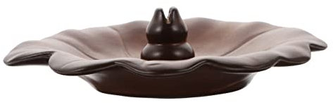 HOMSFOU 1stk Sandelholzeinlage Räucherteller Aus Keramik Räucherstäbchen Yoga Brenner Cone-Sticks-Halter Blatt Weihrauch Tablett Chinesische Feng-Shui-verzierung Kohlehalter Xiangtai Duft