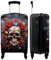 NoBoringSuitcases.com® Handgepäck, Hartschalenkoffer mit TSA Schloss, Trolley, Reisekoffer, Carry on, Rollkoffer, Klein oder Mittelgroß Grau Rot