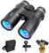 Geevon 12 x 42 HD-Fernglas für Erwachsene, Hochleistungs-Fernglas mit BaK4-Prismen, IPX7 wasserdicht, mit Handy-Adapter, leicht, mit Tragetasche und Gurt, perfekt für Vogelbeobachtung, Jagd, Reisen